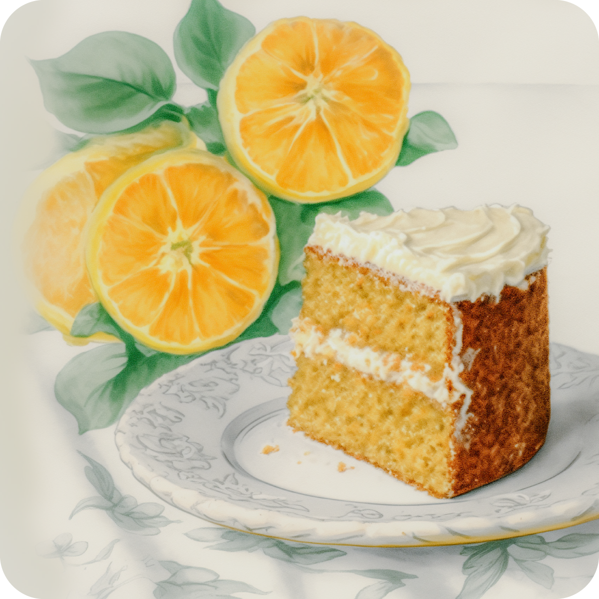 Orange Zucchini Cake with Orange Cream Frosting